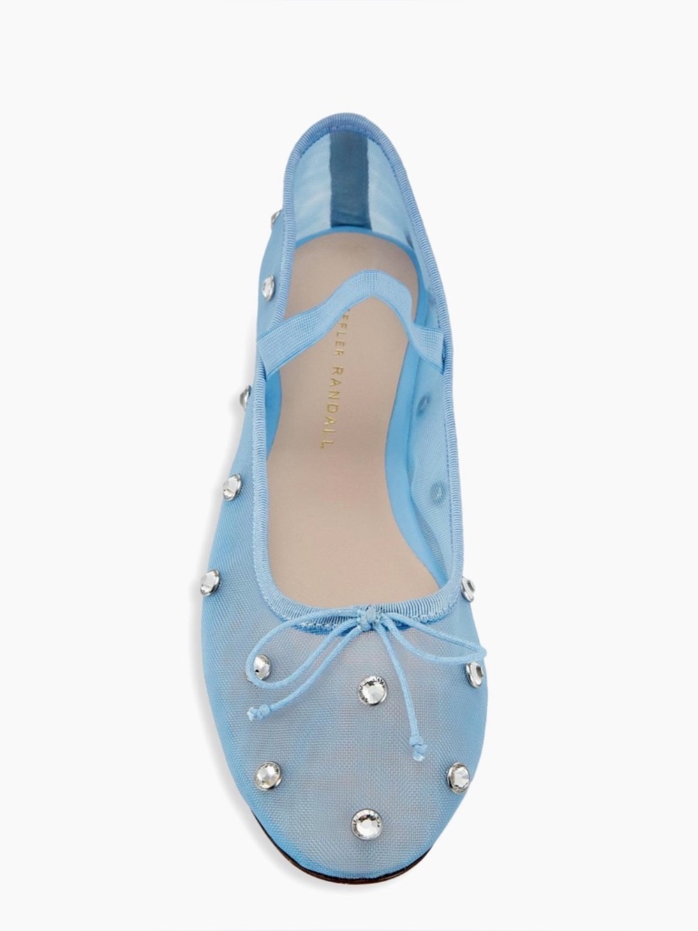 Loeffler Randall Light Blue Mesh Crystal Ballet Flat